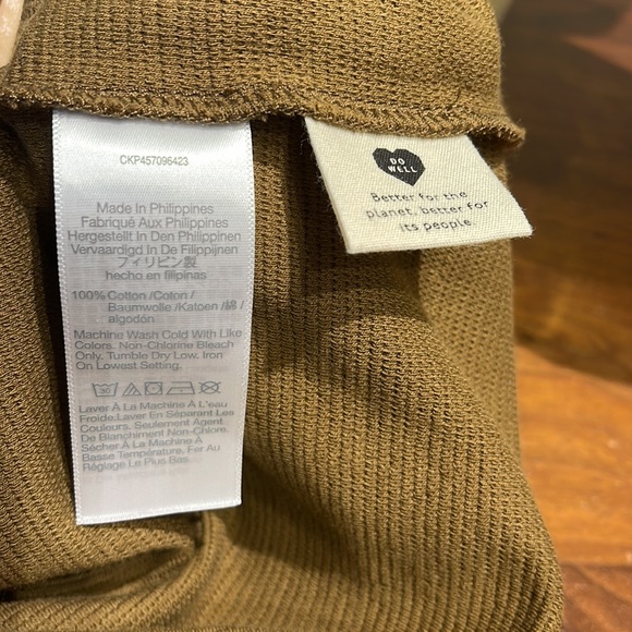 Madewell Texture and Thread Balloon Sleeve Ponte Dress in Olive Green NWOT - Picture 11 of 12